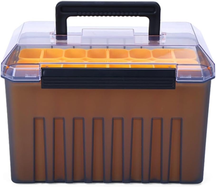 Fishing Lure Tackle Box with 24 Compartments, ABS Material, Customizable Storage Layout, Bottom Drainage Hole, for Organizing Baits and Hooks on Fishing Trips