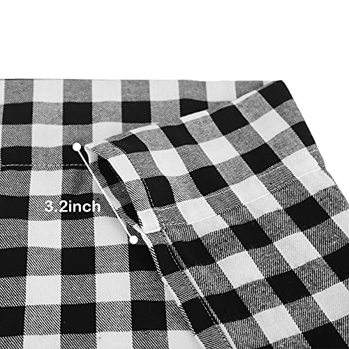 Buffalo Check Curtains Buffalo Plaid Curtains Blackout Curtains Farmhouse Country Curtains For Living Room, 36X36Inch, 2 Pack (Black White) #TOP1