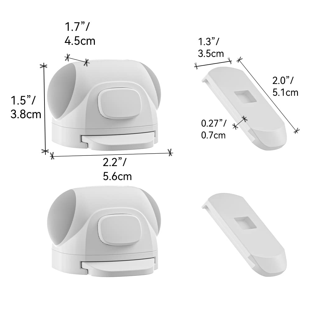 SAFELON 2 PCS Baby Safety Sliding Window Lock, Childproof Patio Closet Door Locks, Easy to Install No Drill