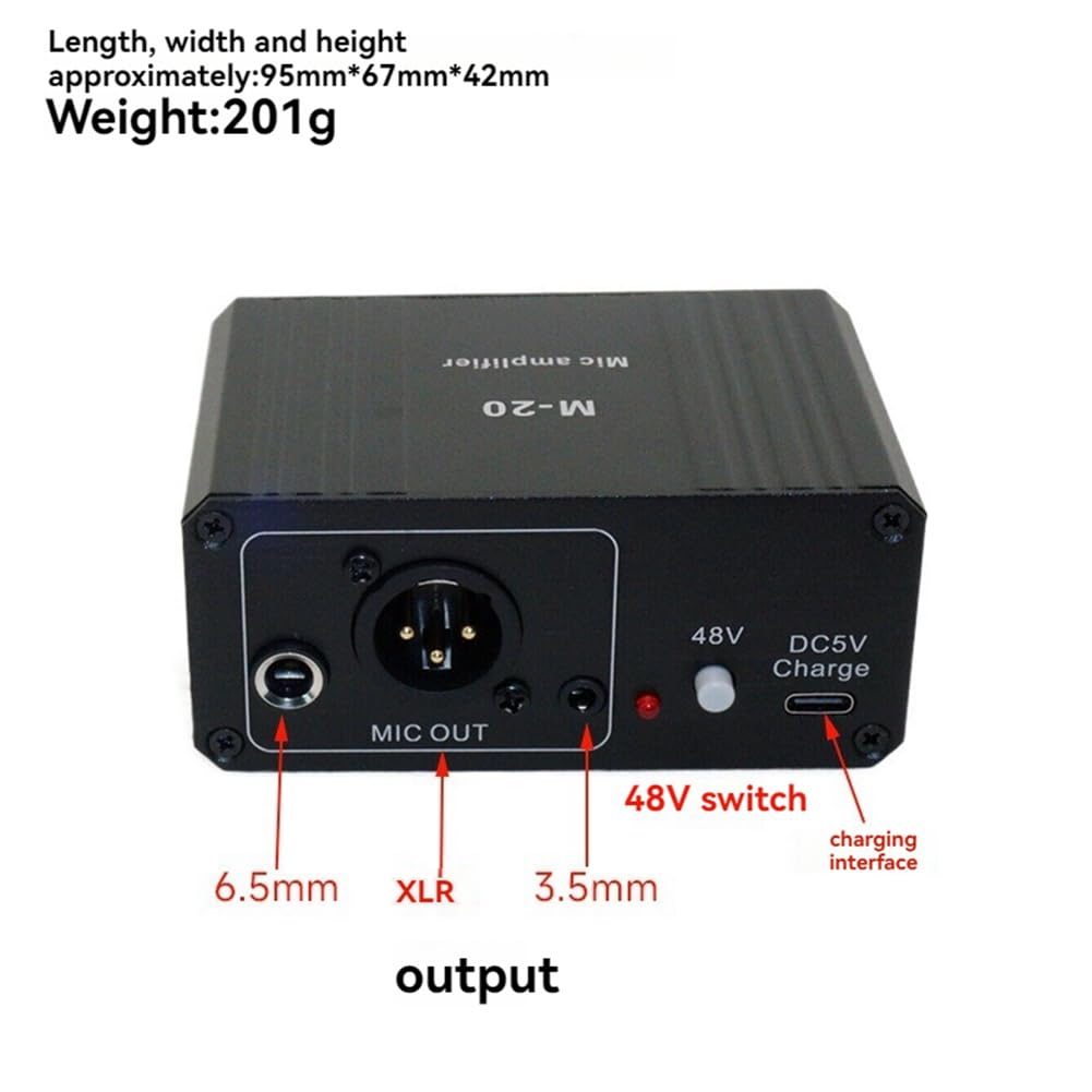 Dynamisches Mikrofon, Kondensator-Mikrofonverstärker, M-20 Audio, 48 V Phantomspeisung, Aufladung, Schwarz, für Live-Soundkarten-Lautsprecher C