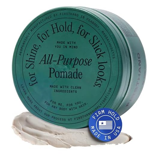 Firsthand Allzweck-Haar-Pomade Saubere und ungiftige Haarpflege-Inhaltsstoffe – gibt einen niedrigen Glanz, Form und festen Halt für Ihr Haar – 88 ml