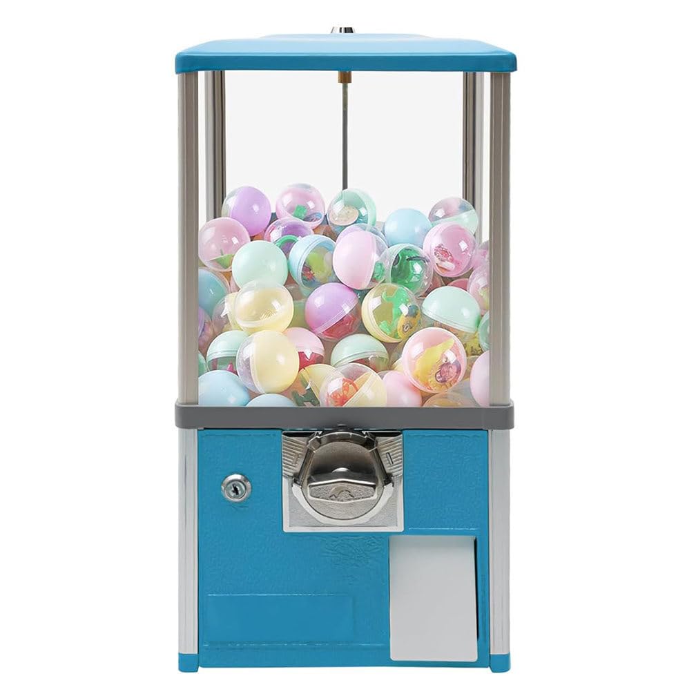 Distributeur Automatique Commercial, Distributeur de Prix, Distributeur Automatique de Grandes Capsules, pour Capsules Rondes Gumballs Bouncy Balls,Blue