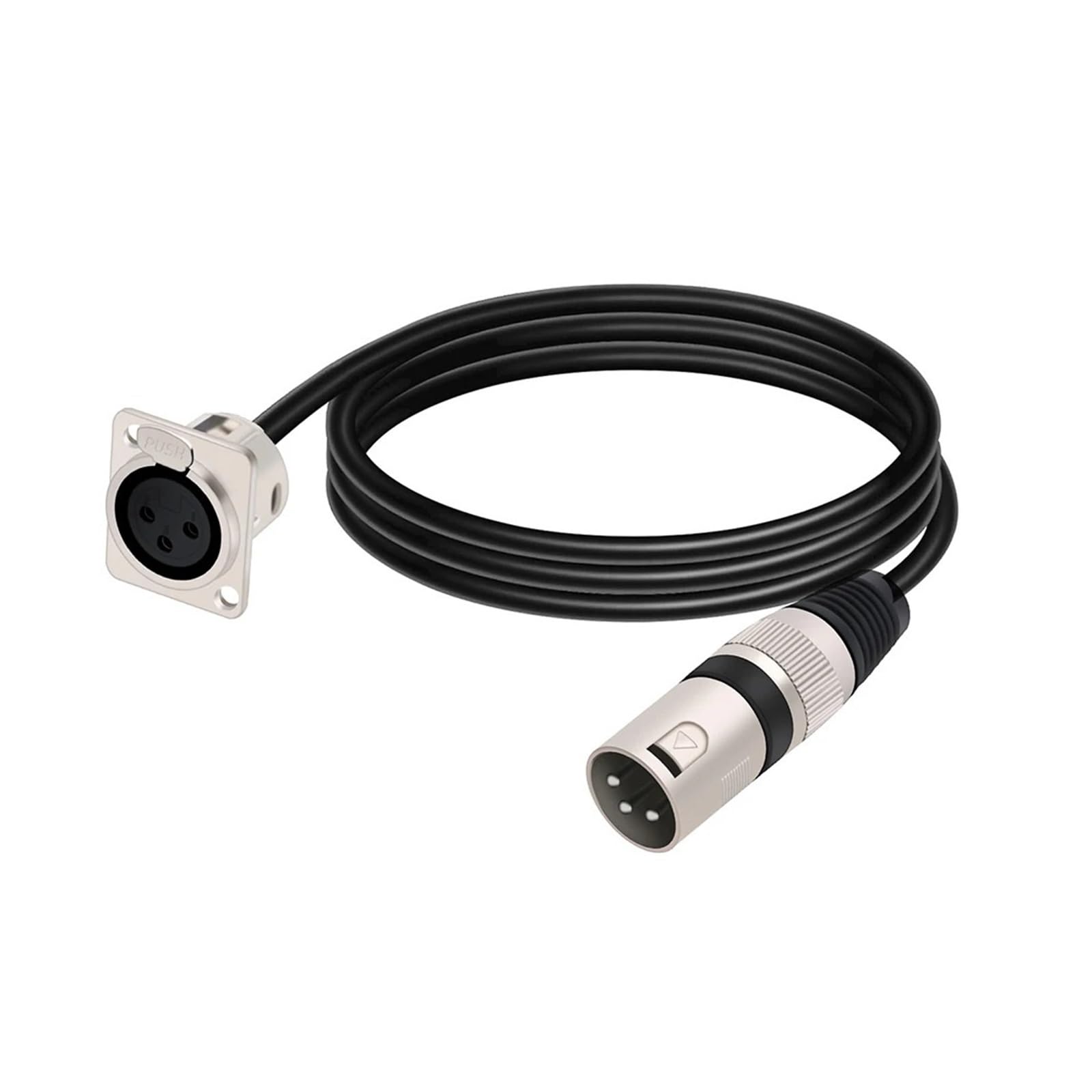 Cavo XLR 3 pin 0,3-15m, D-Type XLR femmina pannello a XLR maschio, cavo schermato in rame OFC per microfono – connessione audio stabile(Rosso,10m)