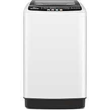 Nictemaw Portable Washing Machine, 20Lbs Capacity Full-Automatic Portable Washer, 2.8Cu.ft Washer and Dryer Combo with 10 Programs 8 Water Levels Laundry Machine for Apartments-Slow-Close Glass Cover