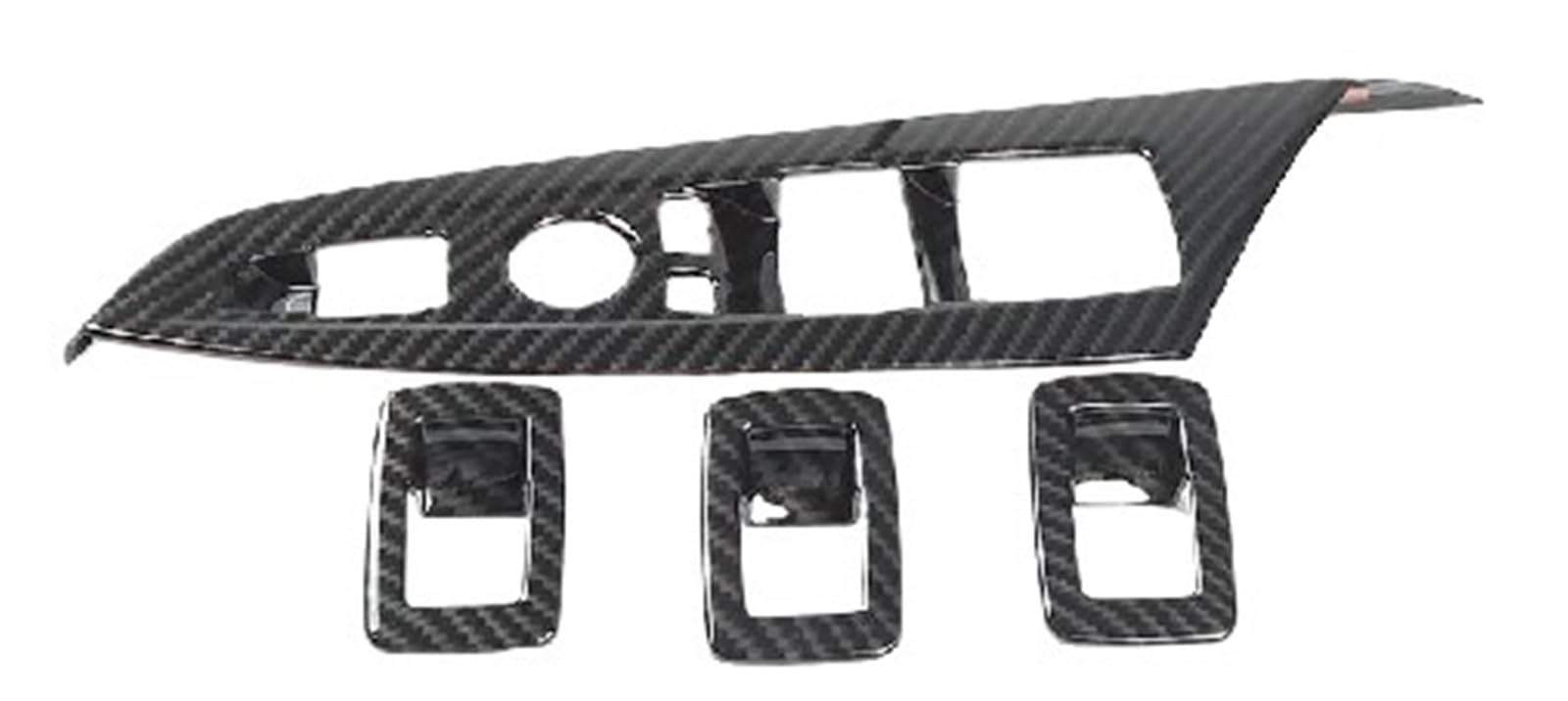 for X3 X4 F25 F26 2011-2017 ABS Carbon Fiber Car Window Glass Lift Button Decorative Frame Sticker