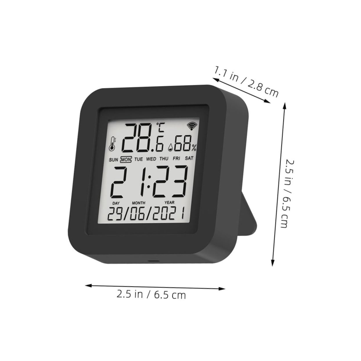 NUOBESTY Termometro Digitale Lcd Monitor di Temperatura e Umidità Interna Misuratore di Temperatura e Umidità per Uso Domestico