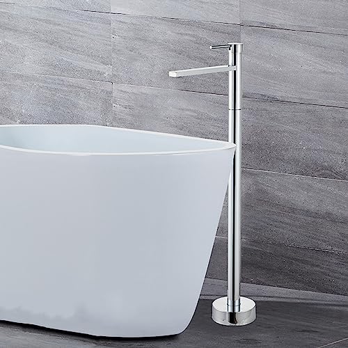Robinet de bain autoportant moderne avec mitigeur monocommande pour baignoire îlot