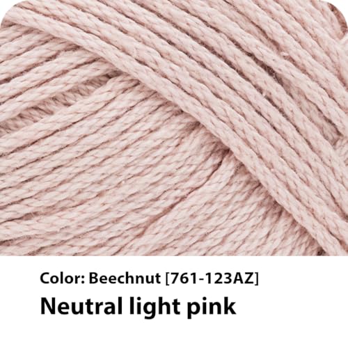 Image of Lion Brand Yarn, 24 /7 Cotton Mercerized Lightweight Yarn for Knitting, Crochet, and Crafts, Beechnut, 3 Pack, 185 Yards of Natural Fiber for Breathable Tops, Durable Bags, and Easy-Care Dish Cloths | Light Worsted 100% Mercerized Cotton Yarn for Crochet, Knitting, Craft, 185 Yards of Natural Fiber for Tees, Bags, Dishcloths
