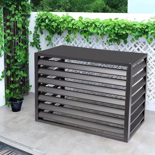 Louvered Outdoor-Klimaanlagengehäuse, wetterfest, AC-Einheit, Grau, 1,5P (100 x 50 x 70 cm), perfekt zum Verstecken und Schützen Ihrer...
