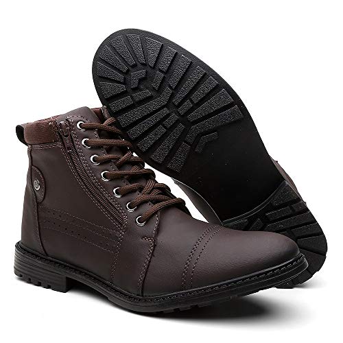 Bota Masculina Casual Coturnos Originais - Café/40