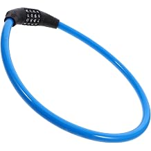 Professional Bike Chain Lock with Resettable Combination, Sturdy Steel Cable Anti-Theft Lock for Bicycle and Scooter Security, Blue Sturdy Outdoor Cycling Accessory