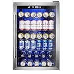 Wine Cooler Refrigerator, 37 Bottle Freestanding Cabinet Wine Cellars, Wine Fridge with Glass Door, Protecting Your Reds and Whites, 145 Can Beverage Refrigerator for Home Use