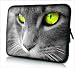 Produktbild 10" Zoll Laptop Tasche Tasche Schutzhülle Tasche Wasserabweisendes Neopren Notebook Tasche Tablet Aktentasche Multi-Color von Funky Planet Bags Cases (Grey cat)