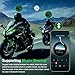 EJEAS Q8 Motorcycle Helmet Bluetooth Intercom, New Mesh 3.0 Group Intercom System with Music Sharing and Channel Switching for 6 Riders Talking at The Same Time (2 Pack)