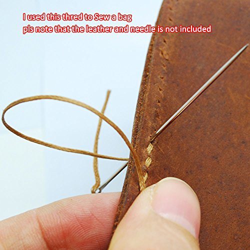 284yrd deep Khaki Leather Sewing Waxed Thread 150D 1mm Leather Hand Stitching 125g