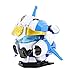 hwasooboon Mini Force Season 6 Strongest Police Jet Cop Robot Toy, Black, Yellow, White, Blue