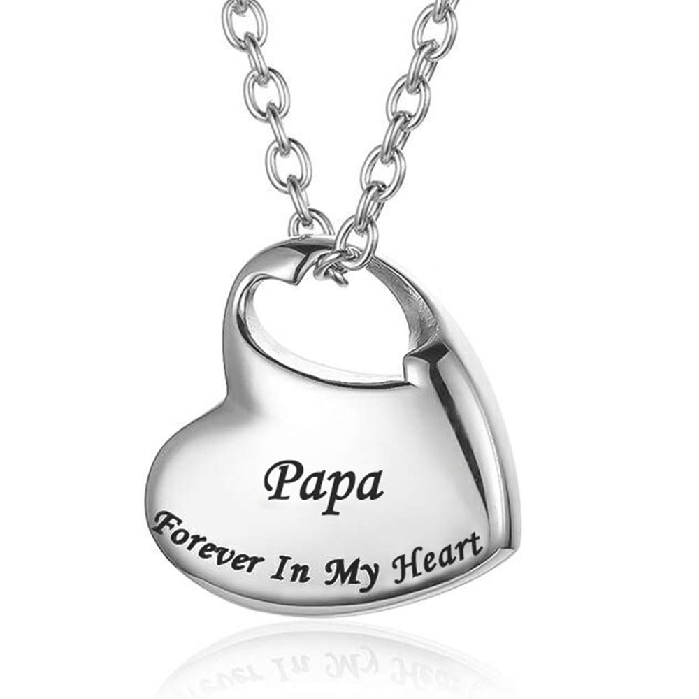 Cremation Urn Necklace for Ashes Urn Jewelry,Forever in My Heart Carved Stainless Steel Keepsake Waterproof Memorial Pendant for mom & dad with Filling Kit… | Forever in My Heart, for Ashes, Keepsake, Waterproof, Carved, with Filling Kit