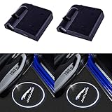 Cehuoca 2Pcs Fit Jaguar LED Projector Car Door Step Courtesy Welcome Lights,LED Door Light Projector Wireless Car Door Paste Lights Welcome Courtesy Light Fit Jaguar Accessories
