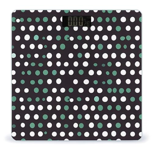 Báscula digital Cute Polka Dot con vidrio templado y pantalla LCD miniatura 1