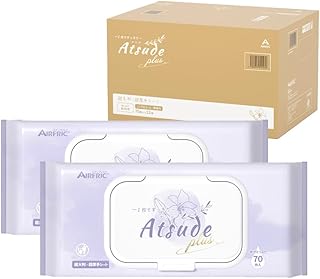 AIRFRIC おしりふき 厚手 無添加 無香料 ノンアルコール エンボス加工 蓋つき 水分多め やわらか 大判 純水 99.99％ 赤ちゃん ベビー 新生児 超厚手 極厚 出産準備 出産祝い 大容量 まとめ買い 手口ふき お尻ふき お尻拭き おしり拭き ウェットティッシュ Atsude シリーズ WT007N (厚手プラス(840枚)【70枚入りx12 個】)