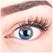 Produktbild Sehr stark deckende und natürliche blaue Kontaktlinsen SILIKON COMFORT NEUHEIT farbig Paradise Blue + Behälter von GLAMLENS - 1 Paar (2 Stück) - DIA 14.20 - ohne Stärke 0.00 Dioptrien