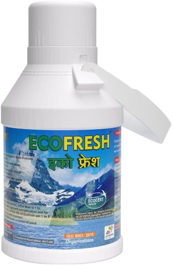 Ecofresh: Biostimulant for Pond Cleaning - Suitable for All Pond Types (5 LTR)