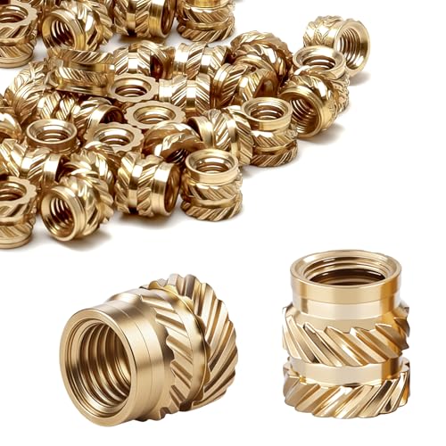 KQDRAVINE 100 Piezas de Insertos Roscados M3 de Latón, M3x4x5 mm Tuercas a Presión, Tuercas Soldadas Rosca Soldada Accesorios para Impresión 3D