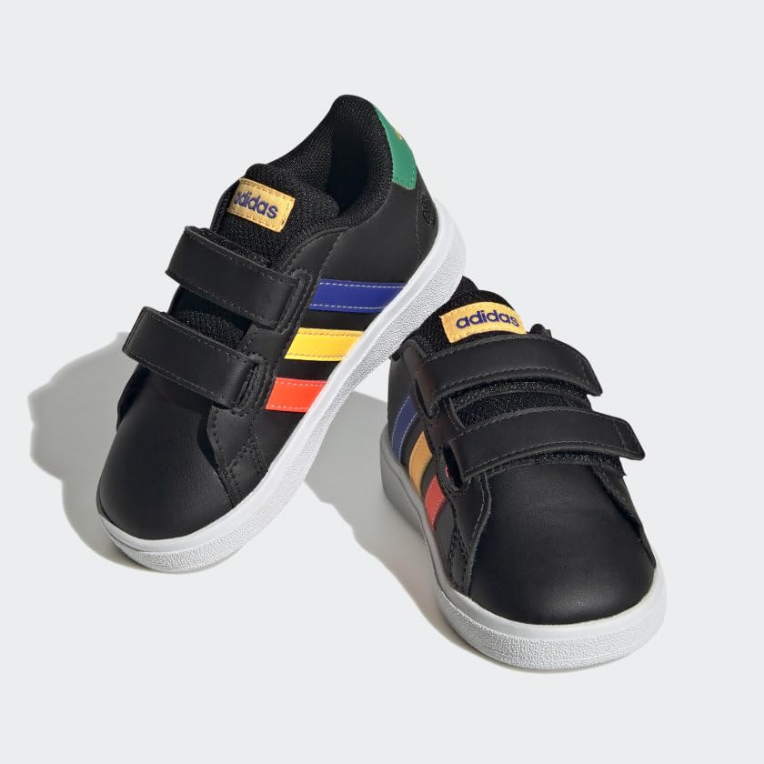 adidas Grand Court 2.0 Shoes Kids', Black, Size 5K4