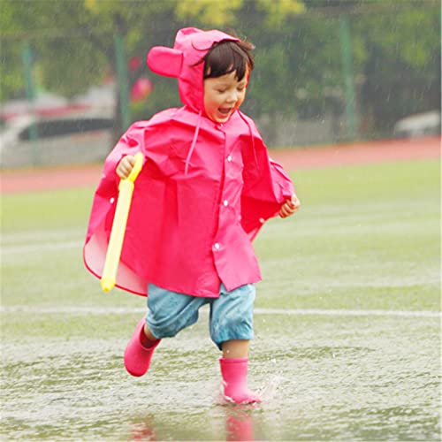 EnJoCho 1 to 10Years Little Kid Easy On Rain Shoes Boots for Toddler Kids Short Rain Boots Lightweight Rainy Day Shoes (Red, 12 Little Child)2