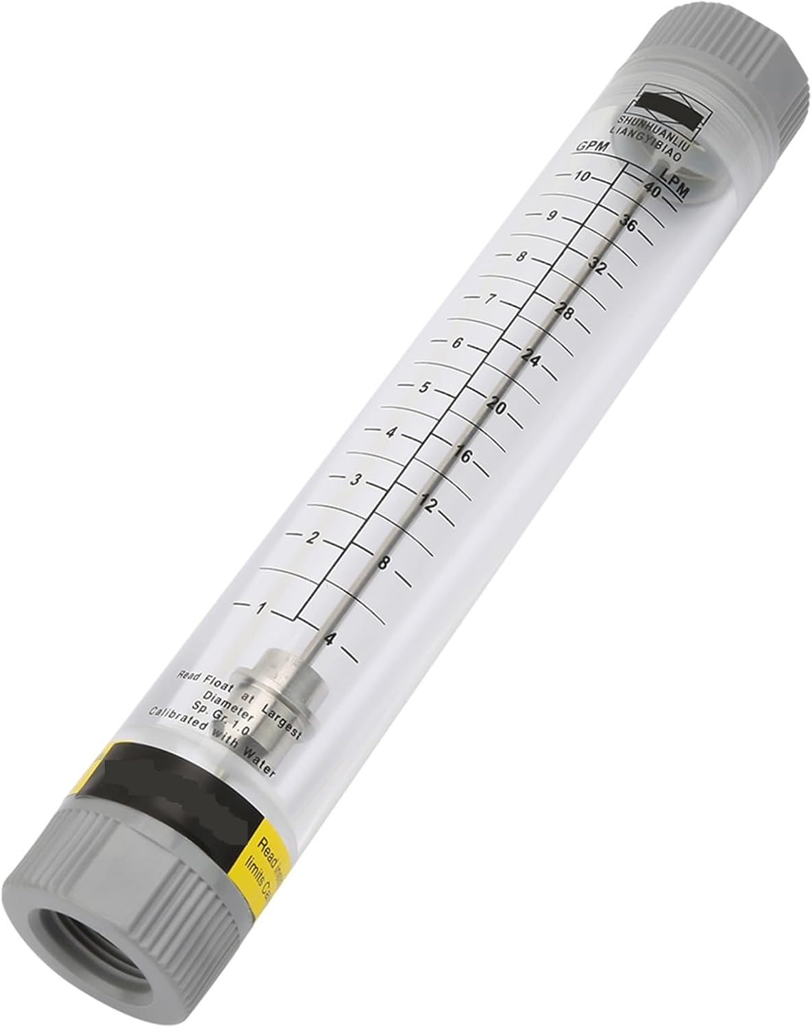 LZM-20G 1-10GPM Acrylic Tube Type Liquid Flowmeter Meter for Female G3/4in Tube Type Flowmeter