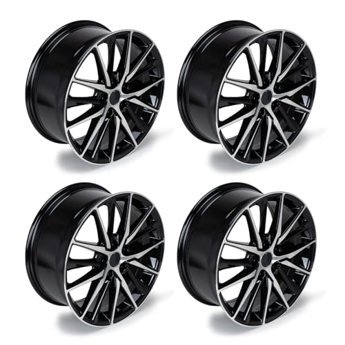 18 Inch Alloy Wheel Replacement, Compatible with Toyota Camry 2021–2023, 18x8 Rim, Black Finish, 5x114.3 Bolt Pattern, ET40 Offset, 60.1mm Hub Bore, Set of 4