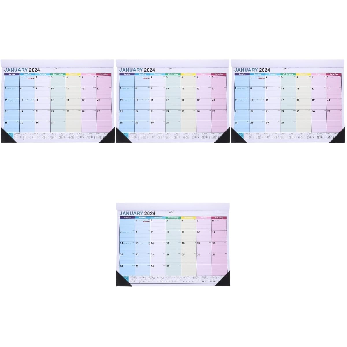 Lurrose 4stücke Monatlicher Wandkalender Mit Dickem Papier Europäischer Stil Für Büro Und Zuhause Praktische Monatsübersicht Für Planung Und Countdown-aktivitäten