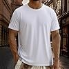Men's Cool Round Neck Everyday T-Shirt | Short Sleeve Casual Stylish Top that Flatters Your Figure White XL #1