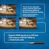Przedłużacz HDMI Balun firmy Orei Upto 330 stóp 1080p sygnał przez pojedynczy kabel Ethernet CAT5/CAT6, głęboki kolor, jeden do wielu, sterowanie na podczerwień (EX-330 (ulepszony)
