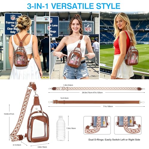 Image of MYHOZEE Small Diaper Bag Crossbody Sling Purse for Women - 2 in 1 Leather Backpack with 2 Straps for Short Trips Work Daily | Mini diaper bag