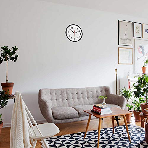 Foraineam 2-Pack Silent Non Ticking Wall Clock - 10 Inch Quartz Battery Operated Clock - Easy To Read With Modern And Elegant Design #TOP5