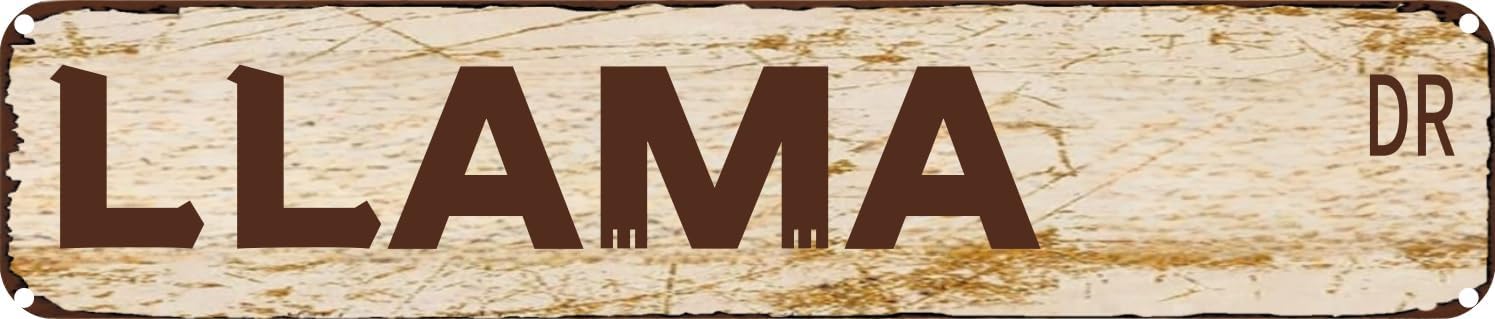 Vintage Tin Sign Retro Metal Wall Decor LLAMA DR Rustic Aluminum Plaque for Home,Bar,Kitchen,Garage,Man Cave 4x16 Inch