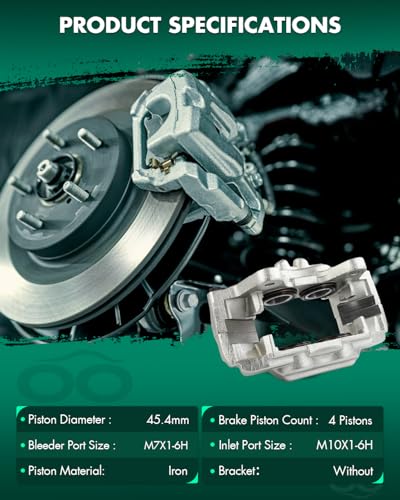 Image of SCITOO 192767 Front Left Disc Brake Caliper Assembly Without Bracket For Lexus For GX470 2003-2009,For Toyota For 4Runner 2003-2009