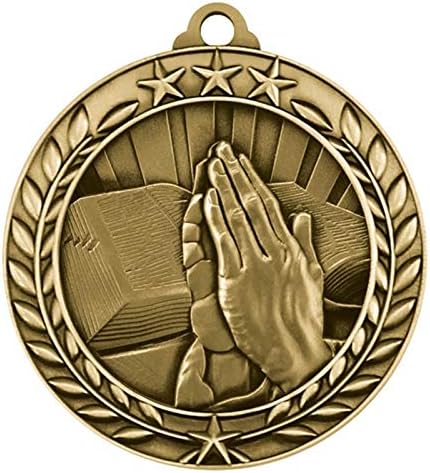 Express Medals Religion Gold 1st Place Medal with Neck Ribbon Award WAM9
