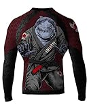 Raven Fightwear Men's Shark Attack MMA BJJ Long Sleeve Rash Guard X-Large