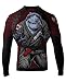 Raven Fightwear Men's Shark Attack MMA BJJ Long Sleeve Rash Guard X-Large Black