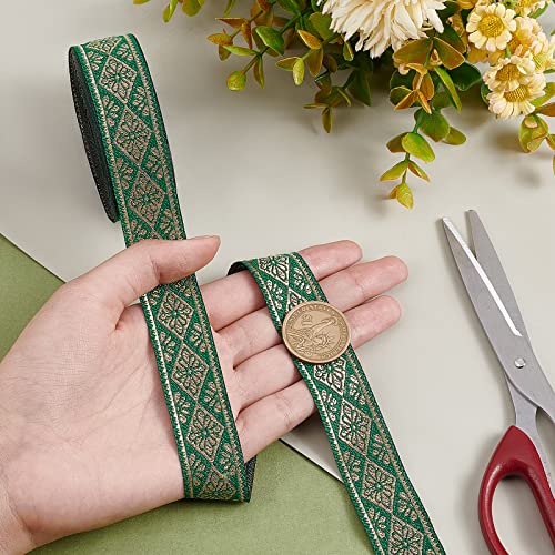 Ph Pandahall 10 Yards Vintage Jacquard Ribbon 1 Inch Emobridered Woven Ribbon Geometric Trim Fringe Boho Fabric Sewing Ribbon Decor Trim For Diy Clothing Curtain Embellishment Decoration #TOP5