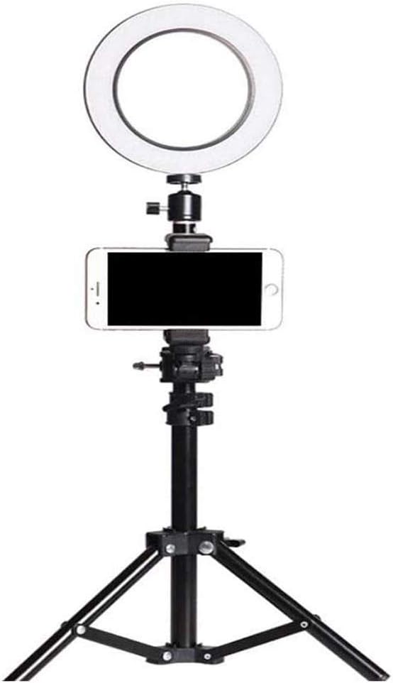 HBJWOV Tripod Light，Phone Holder for Live Stream，Makeup, Dimmable Led Camera Beauty Ringlight for Photography Compatible
