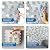 MOFIT Hexagon Peel and Stick Backsplash Tiles Kitchen,Self-Adhesive Metal and Marble Honeycomb Peel and Stick Wall Tiles Sticker Mosaic Heat Resistant(Blue Green Gray,10sheets)