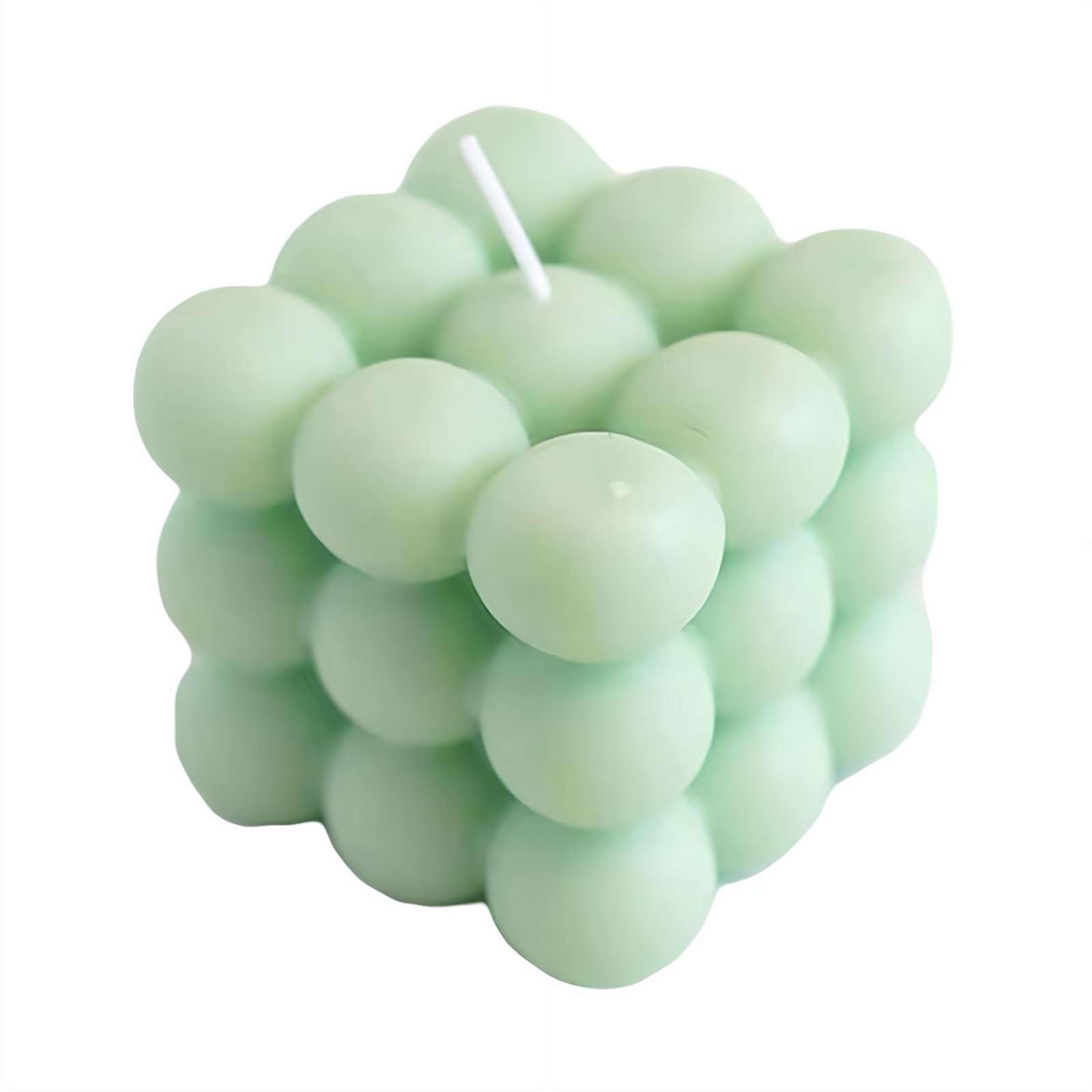 Scented Bubble Cube Candles, Cube Soy Wax Candles, Bubble Candles, Aesthetic Home Decor Candles, for Home Use and Gifting (Green)