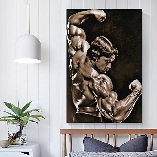 Zxcm Arnold Schwarzenegger Poster Bodybuilding Age Canvas Art Poster And Wall Art Picture Print Modern Family Bedroom Decor Posters 12X18Inch(30X45Cm), 12 X 18 Inch #TOP4
