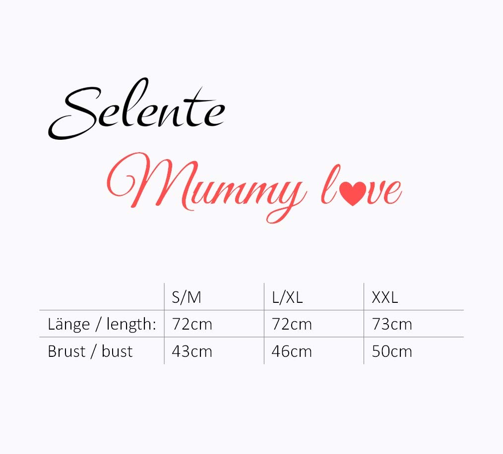 Selente Mummy Love - Sudadera con capucha para mujer, de manga larga, para lactancia y maternidad (fabricada en la UE) de 100% algodón para embarazo y lactancia