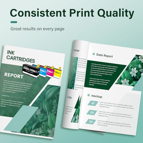 Image of 936XL 936 936e Ink Cartridges Combo Pack for HP Printers 9125e 9120e 9730e | Replacement for HP 936e 936 Ink Cartridges for HP Printers OfficeJet Pro 9130 9135e 9122e 9128e 9110b 9120b 9130b 9130e