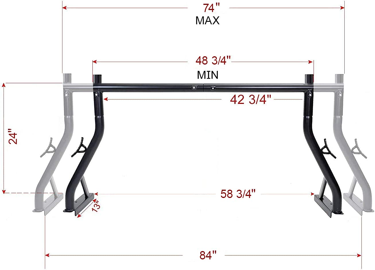 Buy TMS 800Ibs Capacity Extendable Universal Steel PickUp Truck Ladder