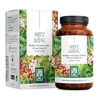 NATURTREU® Herzwohl mit hochdosiertem Weißdorn, Arjuna & Coenzym Q10 - Natürliche Alternative zu herkömmlichen Venenkapseln